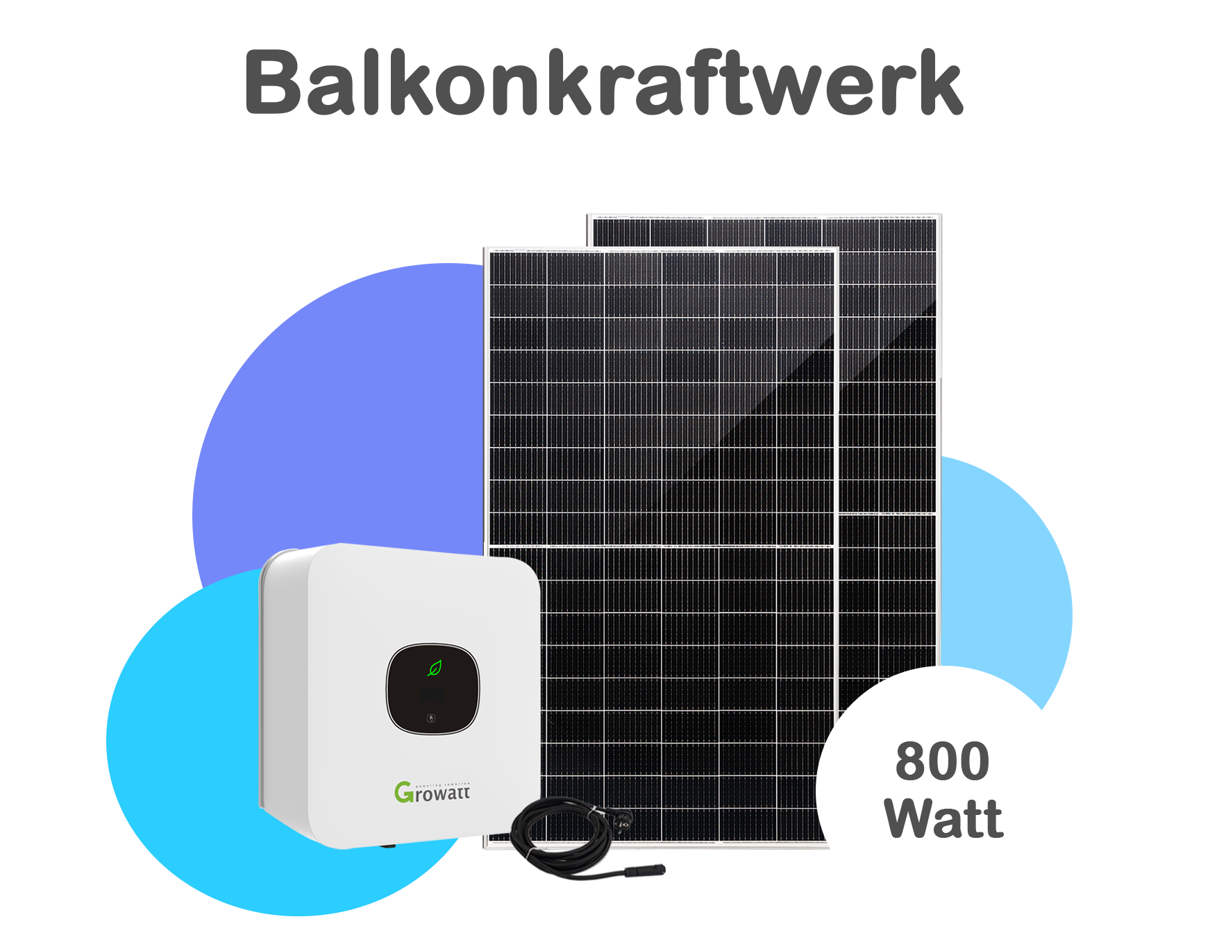 Balkonkraftwerk-800 Wp / 600 Wp ohne Befestigung