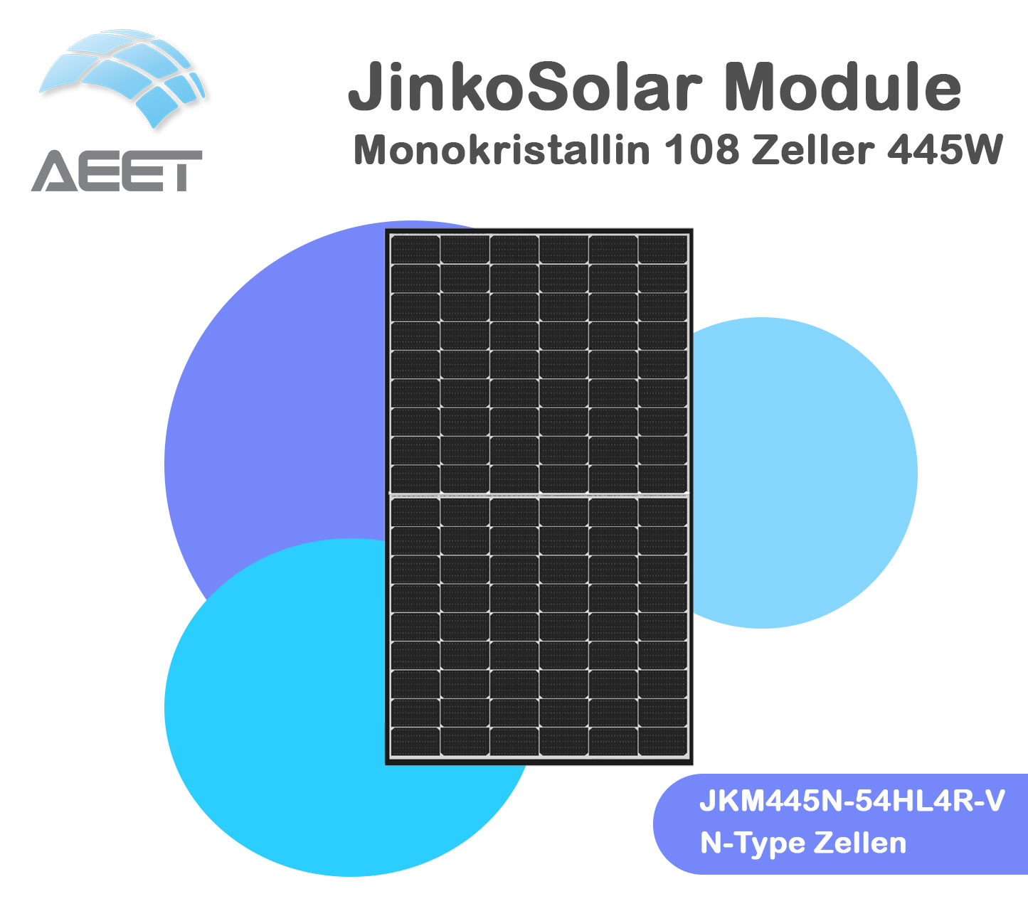 Solarmodule JinkoSolar JKM445N-54HL4R-V 445 Watt