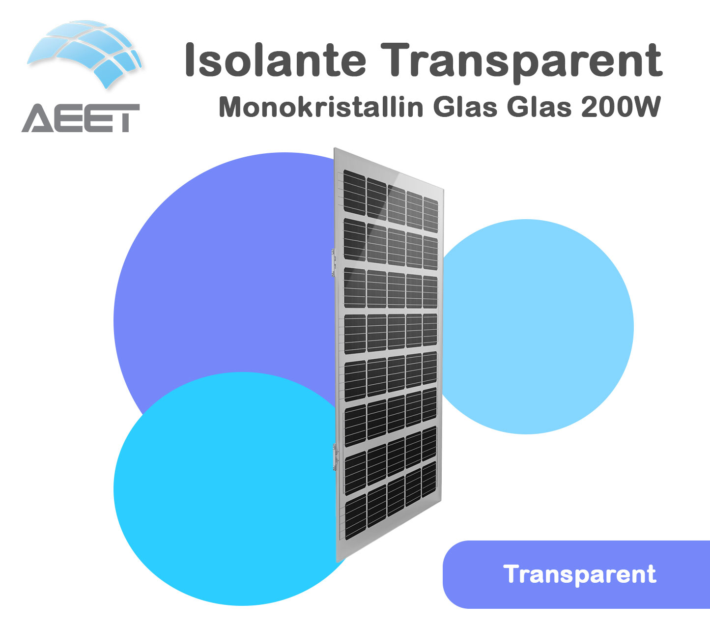 Solarmodule 1600x950x33,8mm Glas Glas Transparent Mono Solarmodule 1600x950x33,8mm Glas Glas Transparent Mono