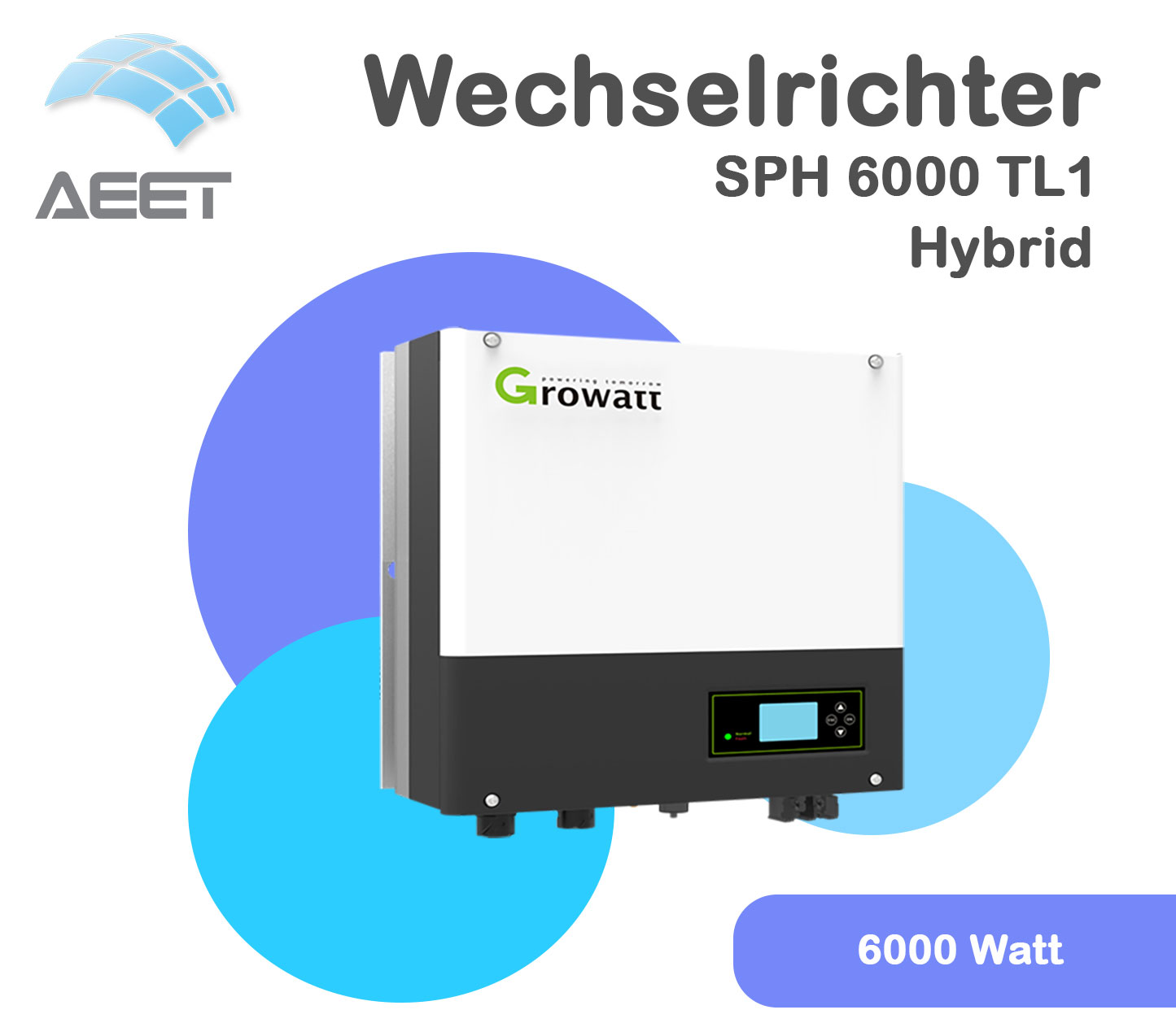 Growatt SPH 6000 | 1 Phasig inkl. CT für - DC