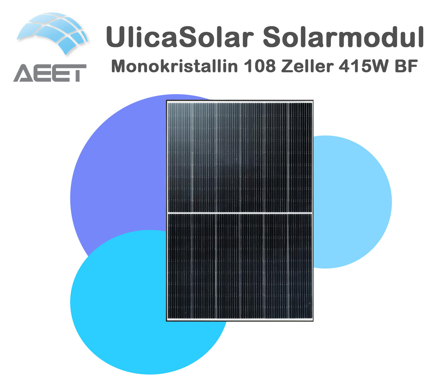 Solarmodule 1722x1134x30mm 108 Zeller HC Mono BF