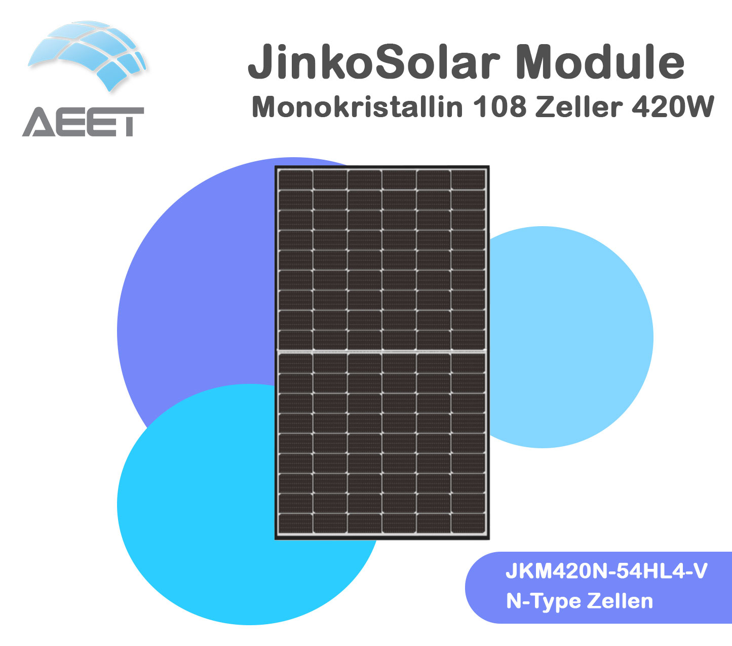 Solarmodule JinkoSolar JKM420N-54HL4-V 420 Watt