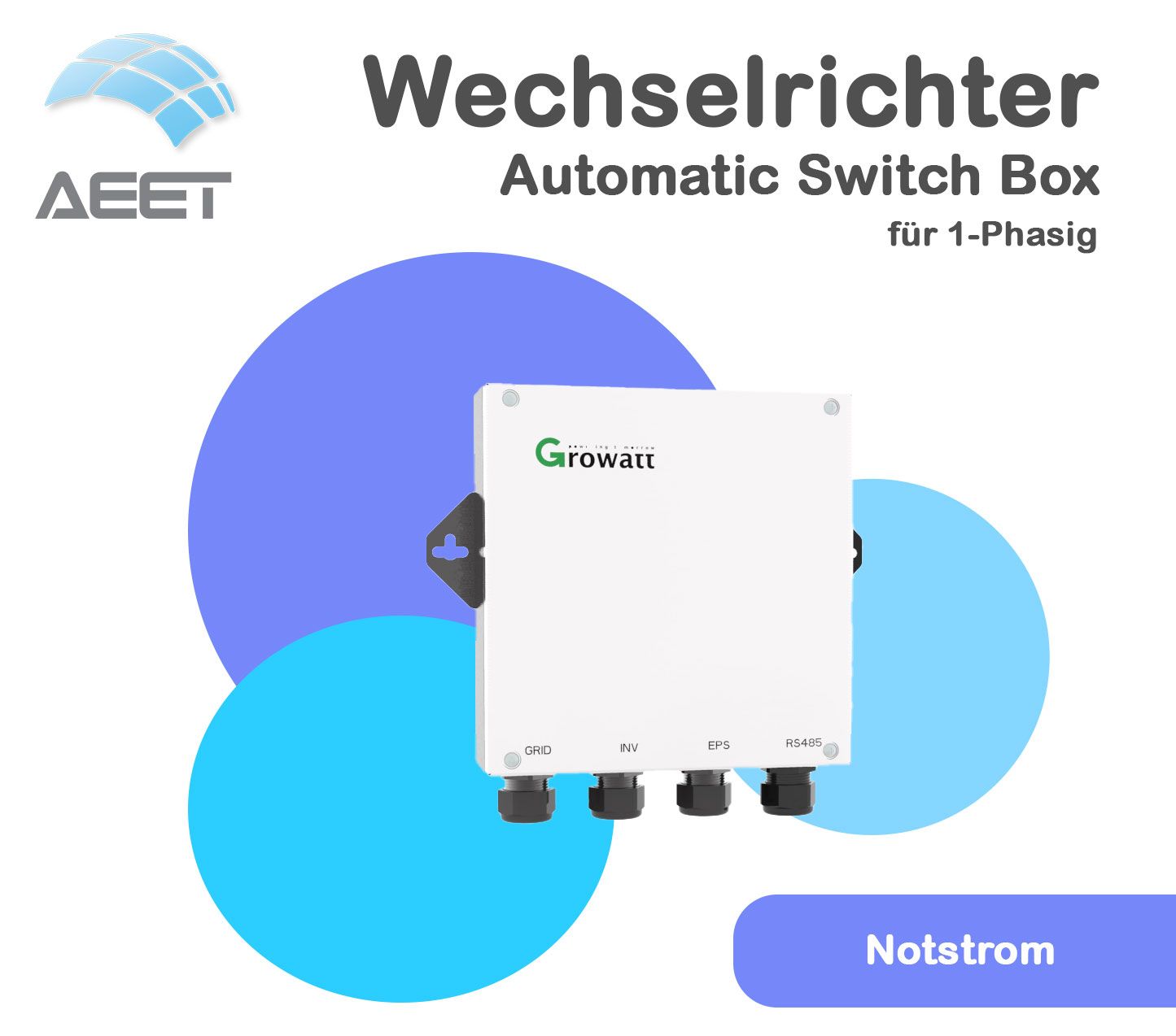 Growatt Automatic Switch Box (Notstrom) für 1Phasig