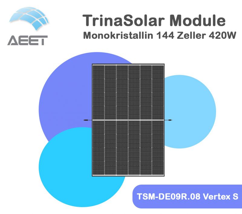 Solarmodule Trina 420 TSM DE09R 08 Vertex S 420 Watt Mono